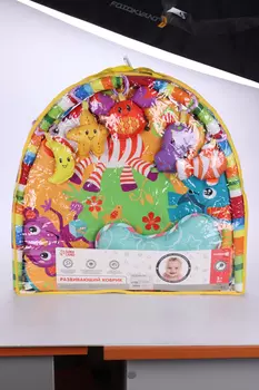 Развивающий коврик «Зоо», с дугами и подушечкой