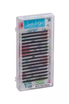 Ресницы Lash&Go д/наращивания M/0.10/10 mm 16 линий черные