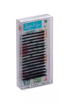 Ресницы Lash&Go д/наращивания NEW микс L/0.07/7-14 mm 16 линий черные
