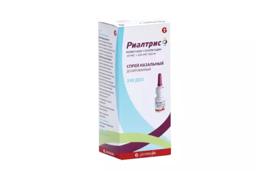 Риалтрис 25 мкг+600 мкг/доза, 240 доз, спрей назальный дозированный