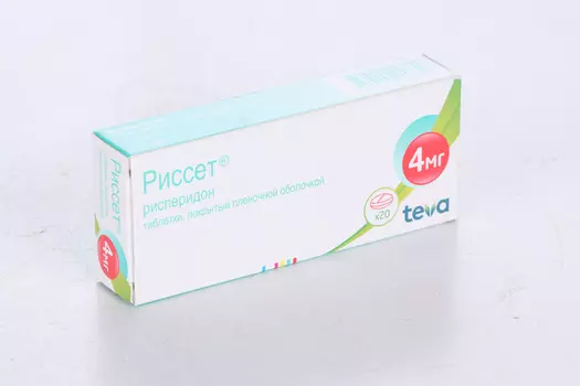 Риссет 4 мг, 20 шт, таблетки покрытые пленочной оболочкой