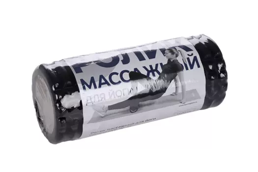 Ролик INDIGO PVC IN233 массажный д/йоги 33х14 см черный