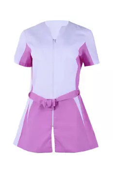 Рубашка AVA медицинская р 44-46 (158/164), белая/розовая