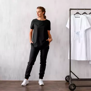 Рубашка DOCLIKE медицинская DL 419 прямого кроя с декоративным крестом на спинке черный р 44