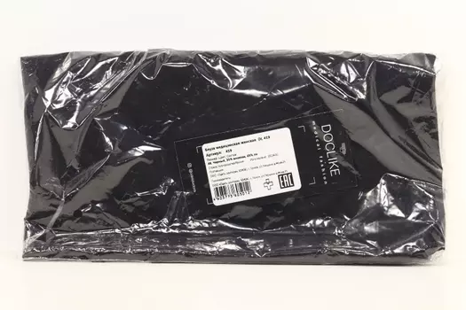 Рубашка DOCLIKE медицинская DL 419 прямого кроя с декоративным крестом на спинке черный р 48