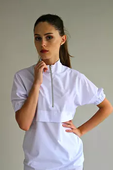 Рубашка DOCLIKE медицинская DL 426 в стиле спорт белый р 46