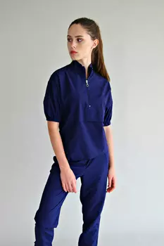 Рубашка DOCLIKE медицинская DL 426 в стиле спорт синий р 44