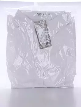 Рубашка DOCLIKE медицинская DL 492/1 с поясом белый/синий