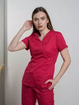 Рубашка Доктор Чехов медицинская женская розовая р 48