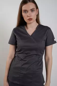 Рубашка Доктор Чехов медицинская женская серый р 48