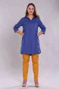 Рубашка медицинская ИридаМед м-245 серо-синий р 50