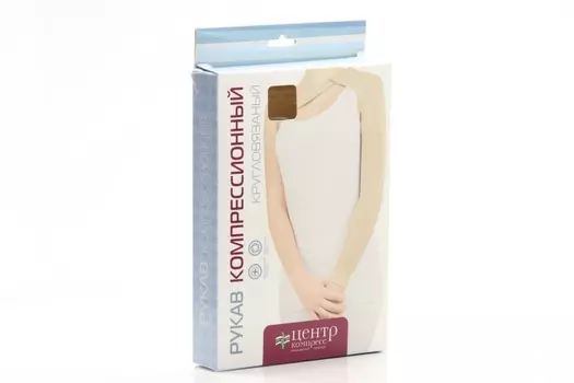 Рукав компресс кругловяз РККВ ЦК удлиннен фиксир застежка вид 3 р 3, кремов
