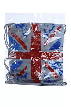 Рюкзак Светлячок светоотраж британский флаг 35х45 см ткань серая british