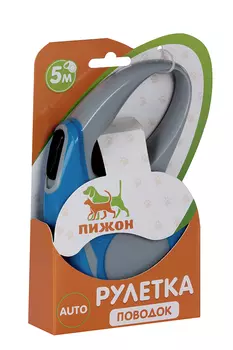 Рулетка "Молния", 5 м, до 15 кг, синяя