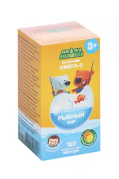 Рыбий жир Ми-ми-мишки, 400 мг, 120 шт, капсулы жевательные цитрусовый микс