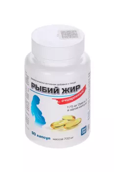 Рыбий жир очищенный, 90 шт, капсулы