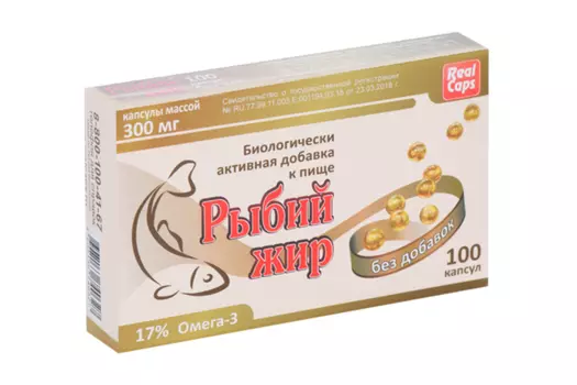 Рыбий жир Реалкапс, 300 мг, 100 шт, капсулы