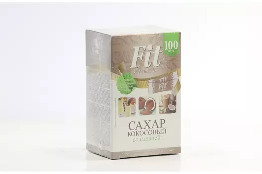 Сахар FitParad со стевией кокосовый, 0,5 г, 100 шт, стик