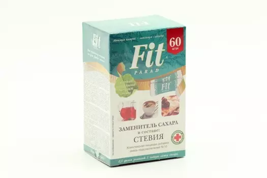 Сахарозаменитель FitParad №10 стевиозид/сукралоза/эритрит/топинамбур саше, 60 шт