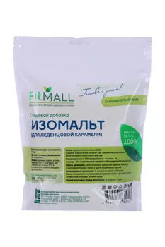Сахарозаменитель Изомальт FitMall гранулы д/леденцовой карамели, 1 кг