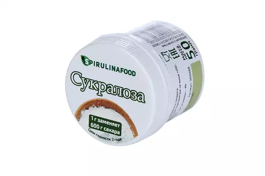 Сахарозаменитель Spirulinafood сукралоза в 600 раз слаще сахара, 50 г