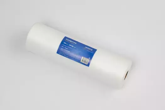 Салфетка 30*20 рулон White line белый, 100штук