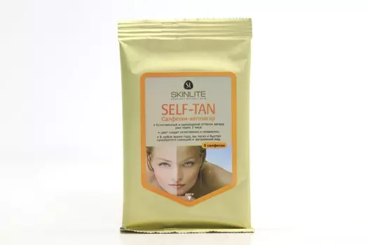 Салфетки-автозагар SKINLITE Self-Tan естественный оттенок, 5 шт