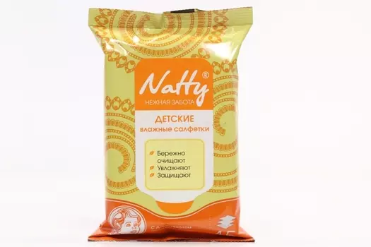 Салфетки детские Нэтти влажн с Д-пантенолом, 15 шт