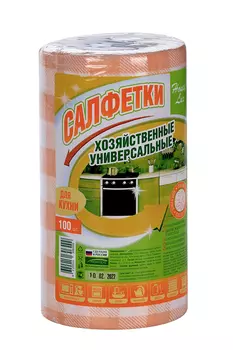 Салфетки HOUSE LUX д/уборки универсальные HOUSE LUX 2223 см спанлейс 100 шт в рулоне цветные