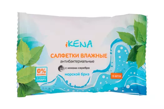 Салфетки Икена Морской бриз влаж антибакт, 15 шт