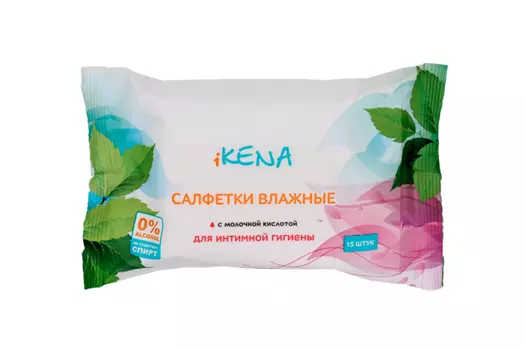 Салфетки Икена с молоч кислот влаж д/интимной гигиены, 15 шт