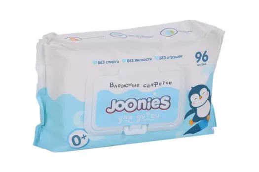 Салфетки Joonies с вит Е влаж детск с клапаном, 96 шт