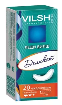 Салфетки Леди Вилш Мультиформ Деликат ежедневные, 20 шт
