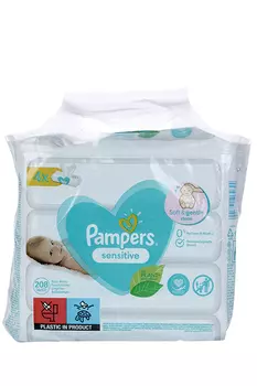 Салфетки Памперс Сенситив дет влаж, 208 шт