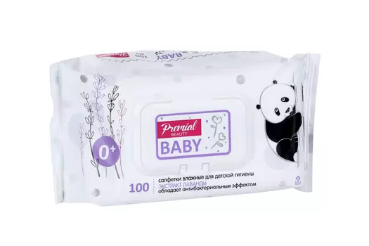 Салфетки Премиал влаж дет Экстракт лаванды, 100 шт