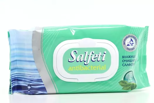 Салфетки Салфети влажн антибактер очищающ, 72 шт