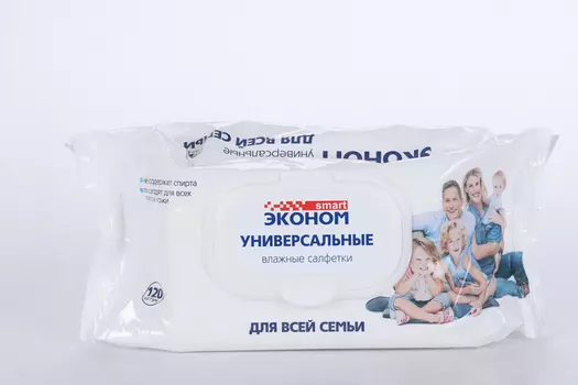 Салфетки влаж Эконом Смарт д/всей семьи, 120 шт