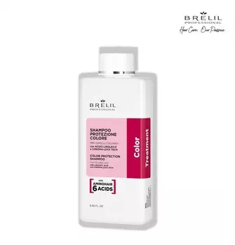 Шампунь Brelil Professional AMINO TREATMENT для защиты цвета окрашенных волос 250мл.