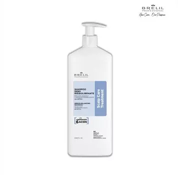 Шампунь Brelil professional AMINO TREATMENT для жирной кожи головы и ослабленных волос, 1000мл.