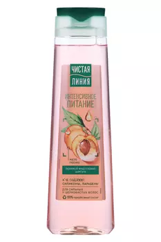Шампунь Чистая линия интенсивное питание масло персика, 400 мл