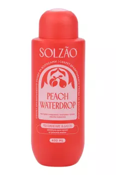 Шампунь д/волос Solzao Peach Waterdrop увлажнение/блеск, 400 мл