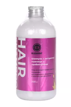 Шампунь Element с экстр пшеницы/прибиотиками д/окраш и поврежд волос, 300 мл