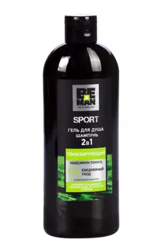 Шампунь-гель д/душа BE a MAN Sport тонизирующий 2в1, 360 мл