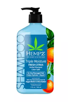 Шампунь Hempz Тройное увлажнение Triple Moisture Daily Herbal Replenishing Shampoo 500 мл