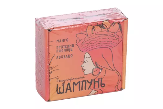 Шампунь Meela Meelo бессульфатный твердый Манго-протеины пшеницы-авокадо, 85 г