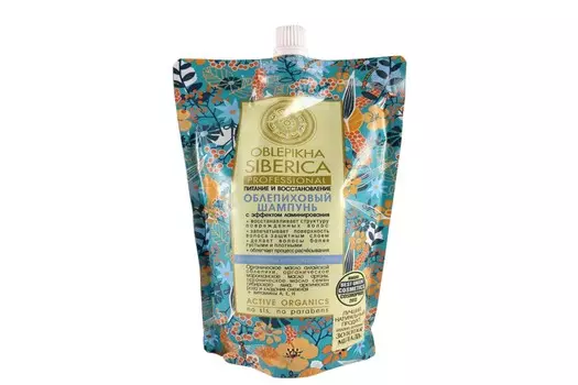 Шампунь Natura Siberica облепиховый для ослабленных/поврежденных волос дой-пак, 500 мл