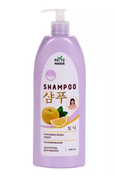 Шампунь PHYTOMANIA тонизирующий Рисовая вода+Юдзу д/волос с дозат, 600 мл