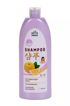 Шампунь PHYTOMANIA тонизирующий Рисовая вода+Юдзу д/волос, 600 мл