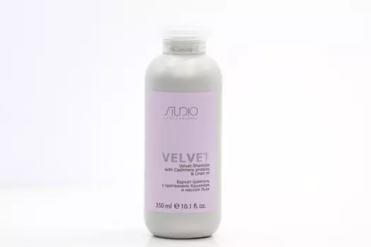Шампунь STUDIO Professional бархат с протеинами кашемира и маслом льна luxe care, 350 мл