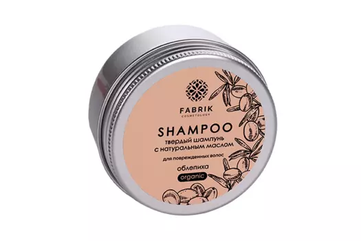 Шампунь твердый Fabrik cosmetology Облепиха с натуральным маслом д/поврежд волос, 55 г